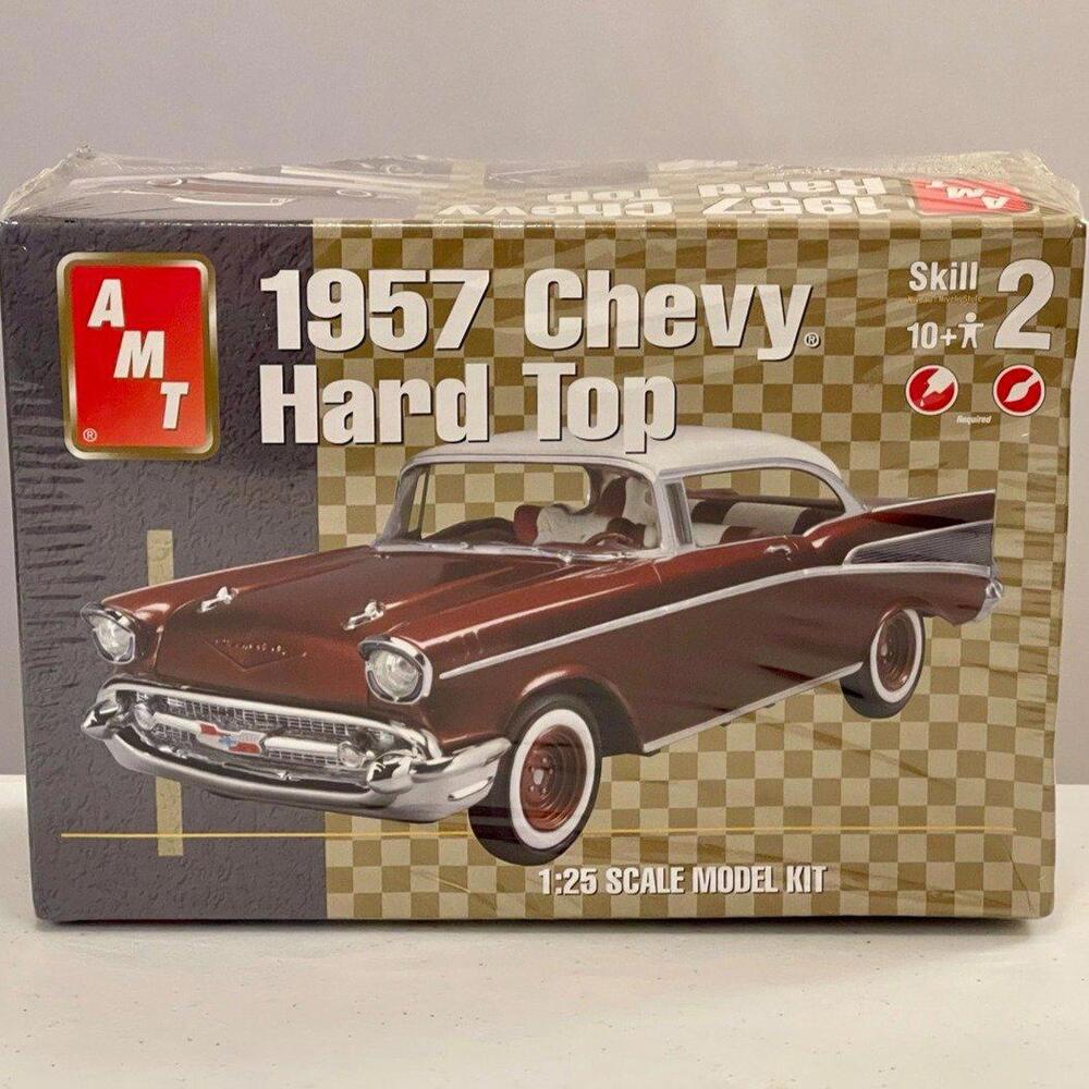 New 1/25 1957 Chevy Bel Air Hardtop Model Kit - Factory Sealed